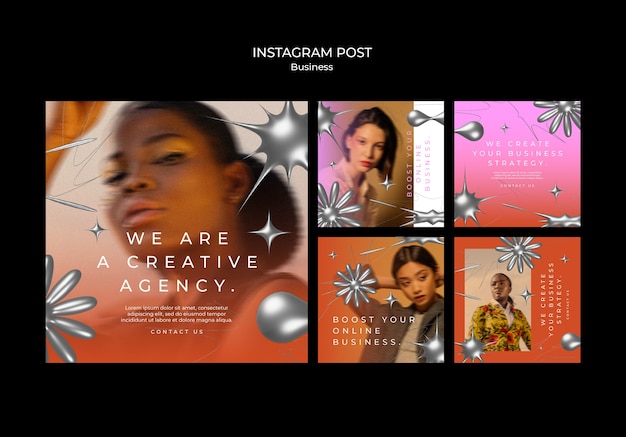 Free PSD business strategy instagram posts