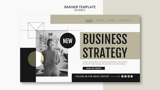 Business strategy landing page template