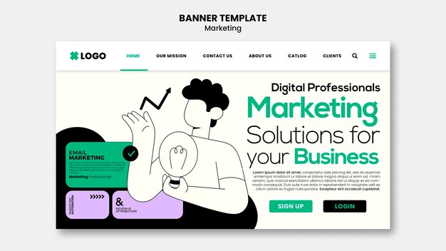 business strategy landing page template