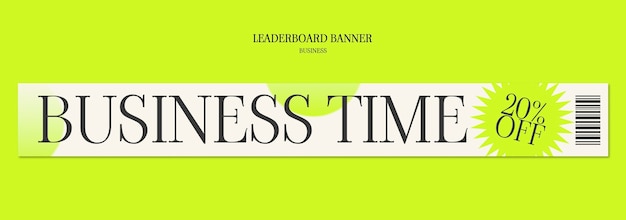 Free PSD business strategy leaderboard banner