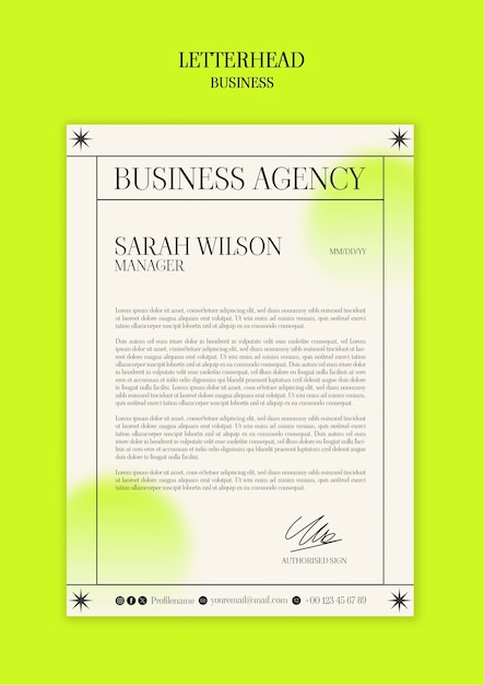 Free PSD business strategy letterhead template