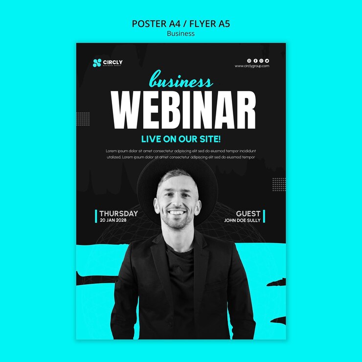 Free PSD business strategy poster template