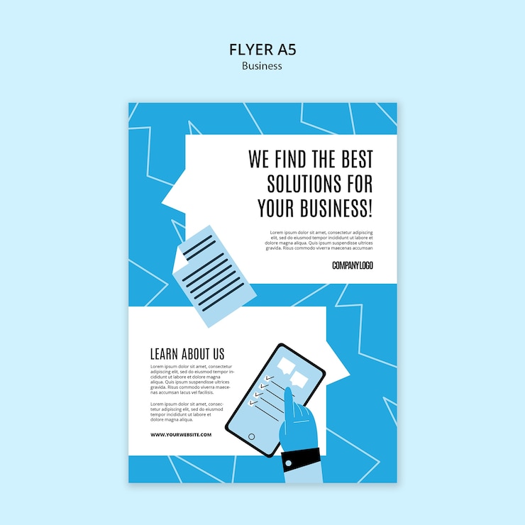 Free PSD business strategy poster template