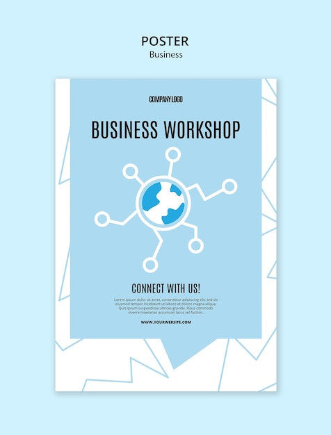 Free PSD business strategy poster template