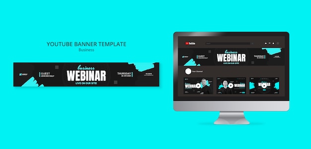 Free PSD business strategy youtube banner template