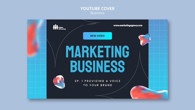 Free PSD business strategy youtube cover template