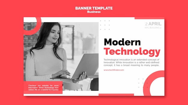 Business technology banner template