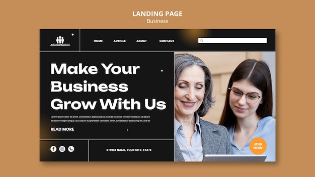 Free PSD business template design