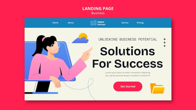 Free PSD business template design