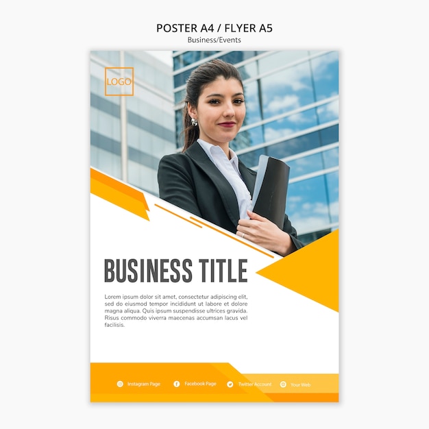 PSD gratuito design moderno modello di business