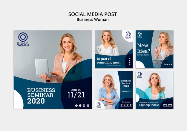 Business template for social media posts