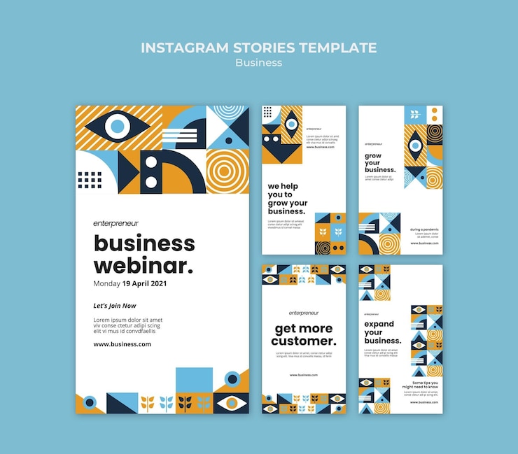 Free PSD business webinar instagram stories