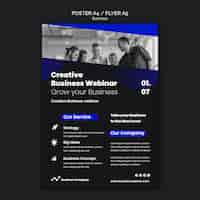 Free PSD business webinar print template