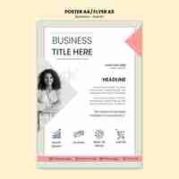 Free PSD business woman flyer template