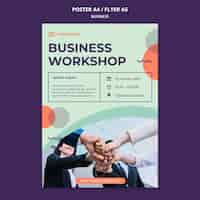 Free PSD business workshop concept flyer
