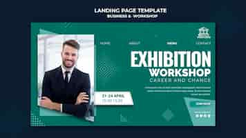 Free PSD business & workshop landing page