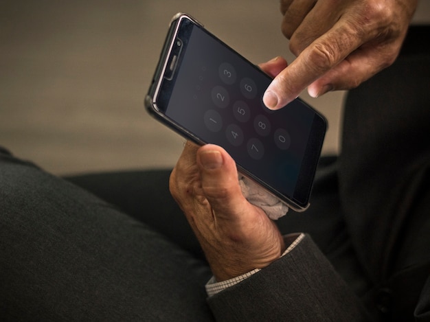 Businessman using his mobile phone