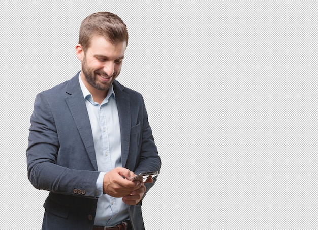 Businessman with smartphone