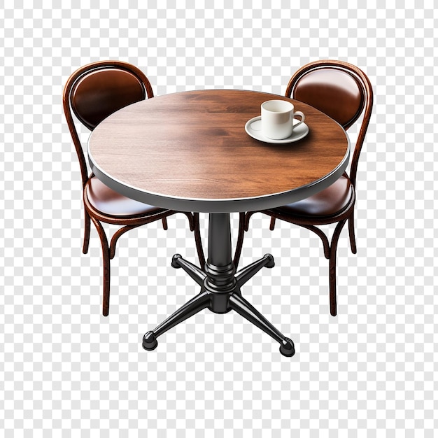 무료 PSD 투명 한 배경 에 고립 된 카페 테이블