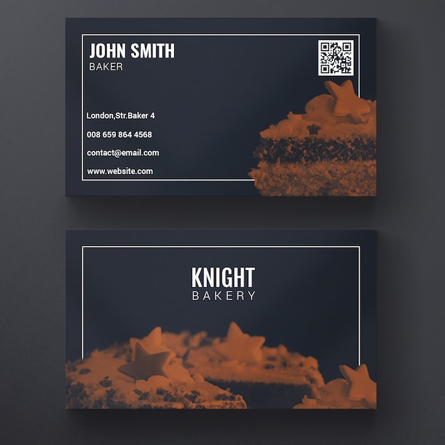 Free PSD cake business card