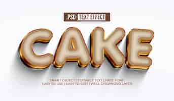 Free PSD cake text style effect