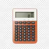 Free PSD calculator isolated on transparent background