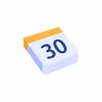 Free PSD calendar date icon illustration