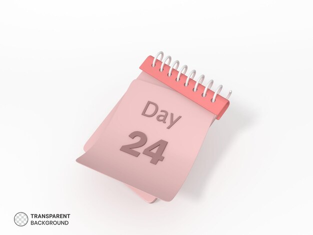 Calendar icon Isolated 3d render Illustration