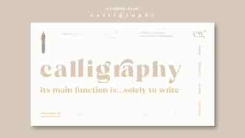 Free PSD calligraphy landing page theme