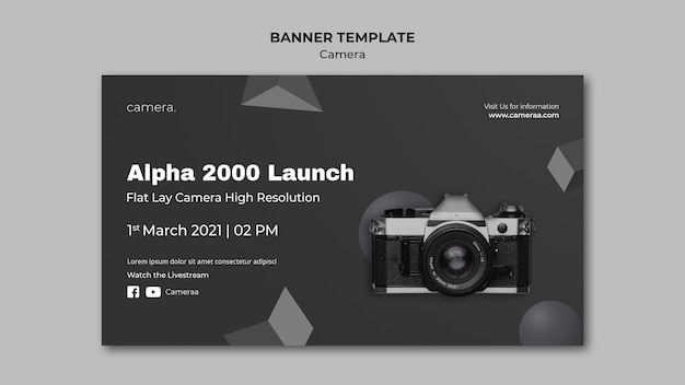 Camera banner template