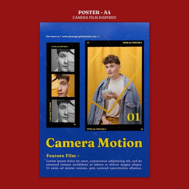 Free PSD camera film inspired poster