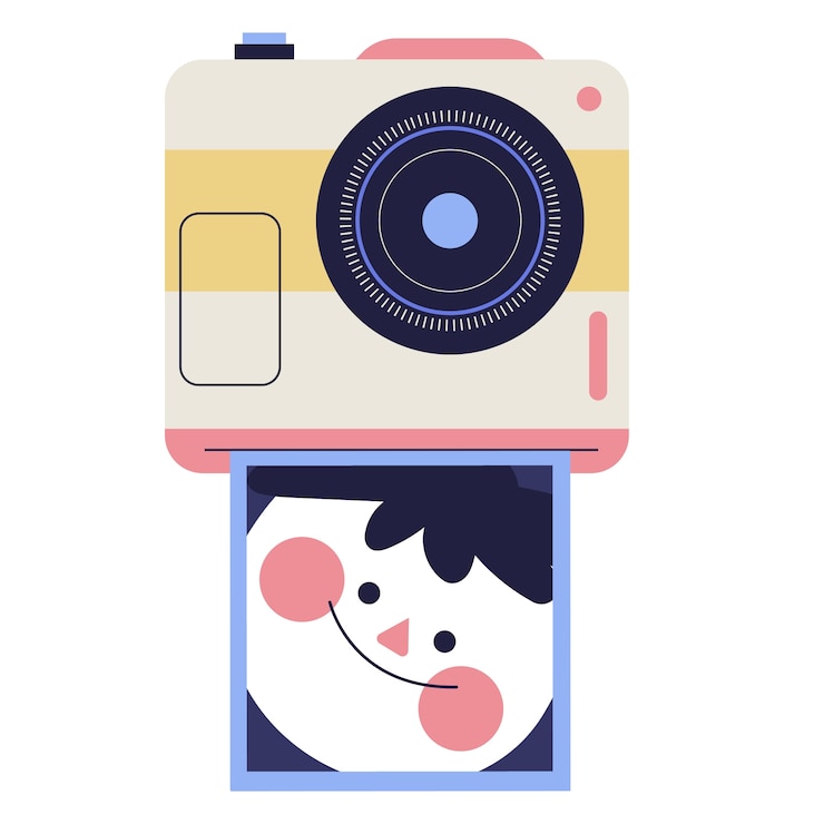 Free PSD camera illustration isolated