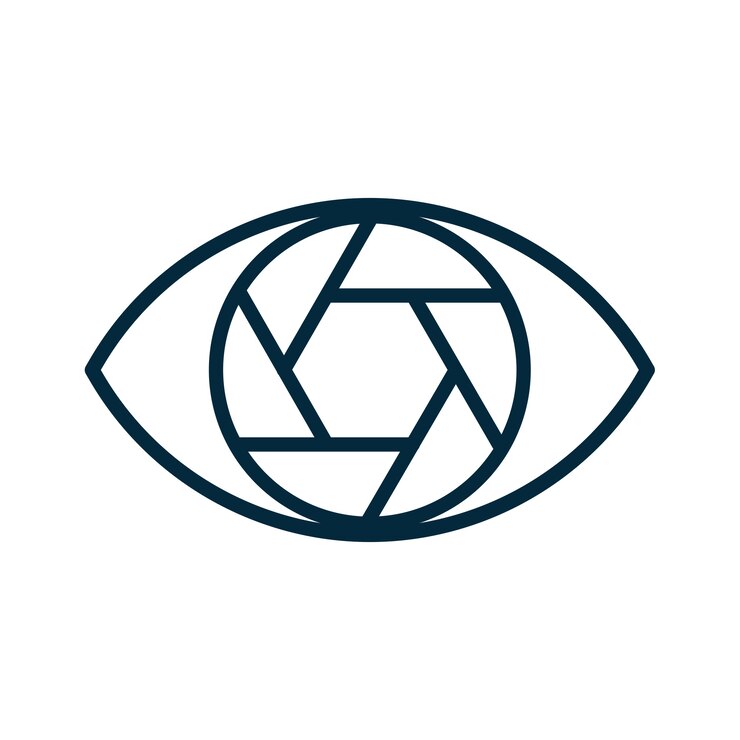 Free PSD camera outline logo design