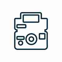 Free PSD camera outline logo design