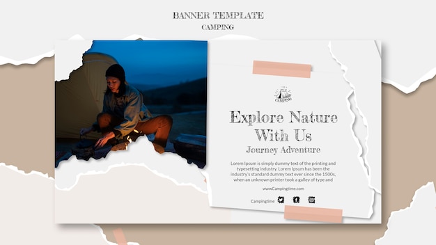 Download Camping Banner Template Design – Free PSD Templates