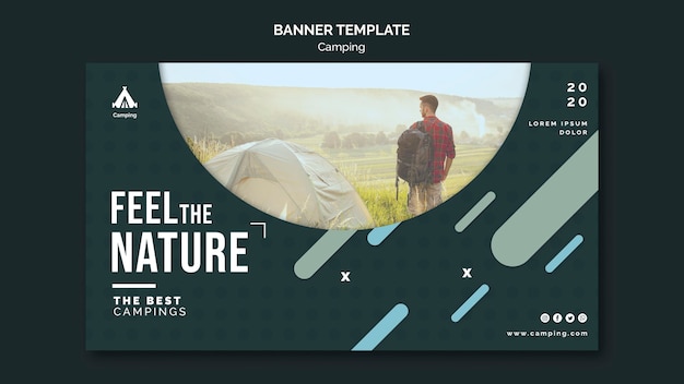 Camping place template banner