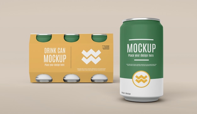 Can packaging design mockup