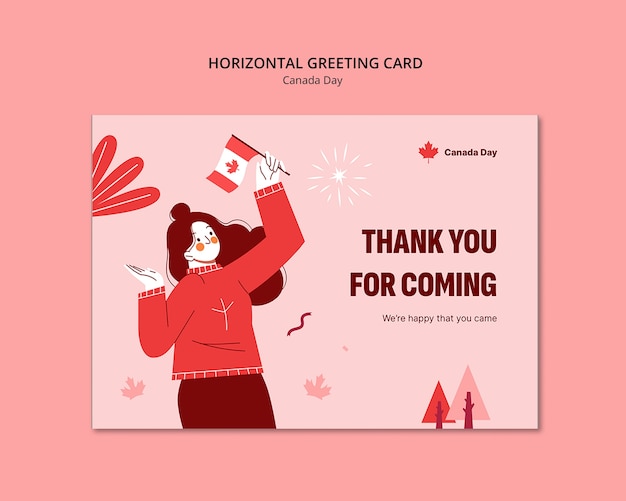 Free PSD canada day template design