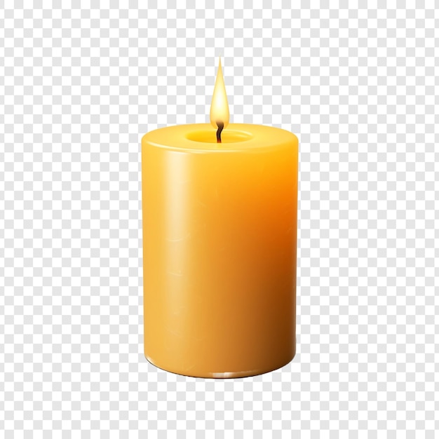 Free PSD candle isolated on transparent background