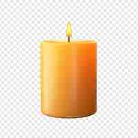 Free PSD candle isolated on transparent background