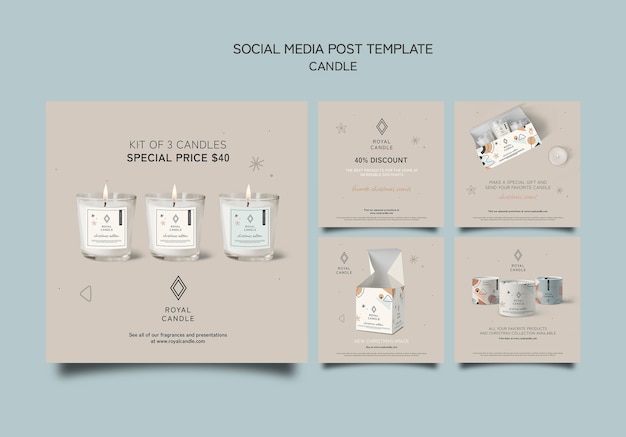 Candle prices social media post template