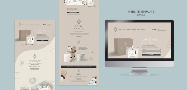 Candle promotion website template