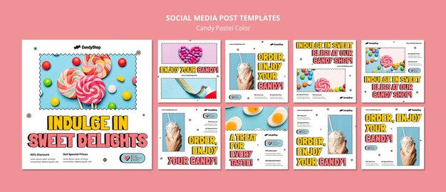 Конфеты пастельных тонов посты в instagram