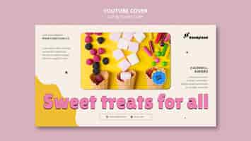 Free PSD candy pastel colors template design