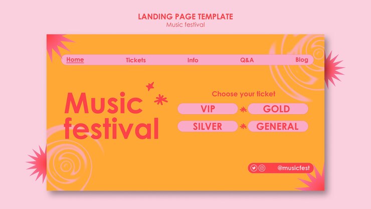 Free PSD candy pastel colors template design