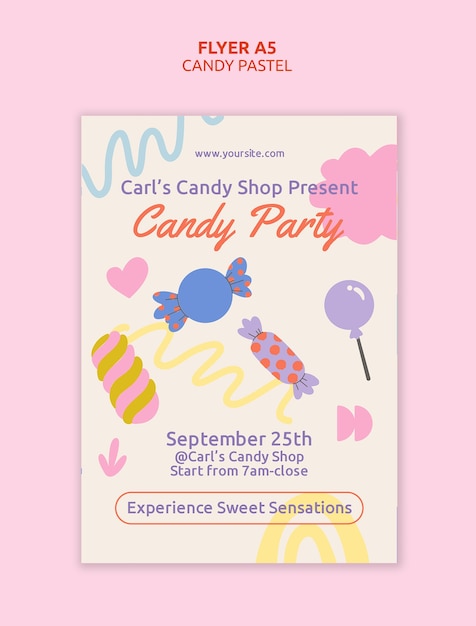 candy pastel template design