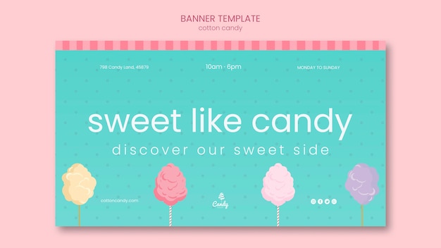 Candy shop banner template