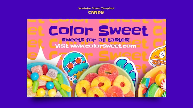 Candy youtube thumbnail template