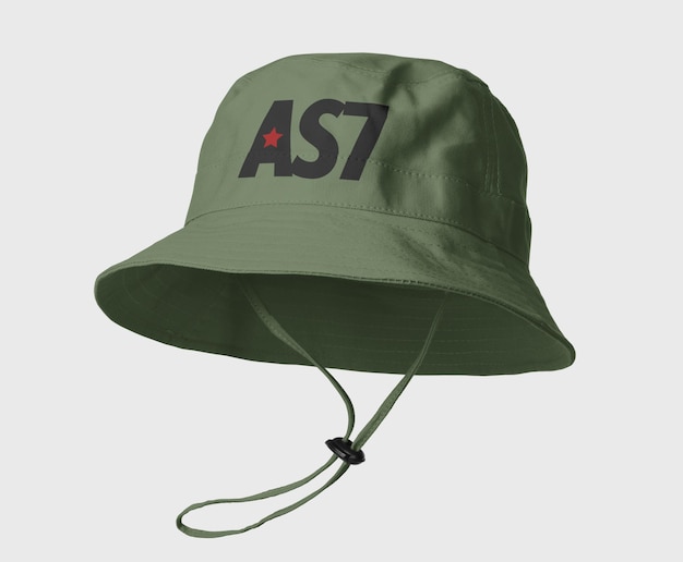 Canvas bucket hat mockup design isolated