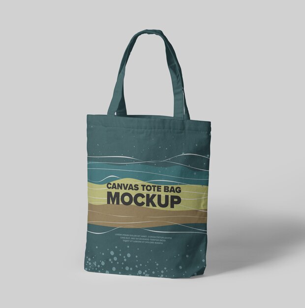 Canvas tote bag mockup